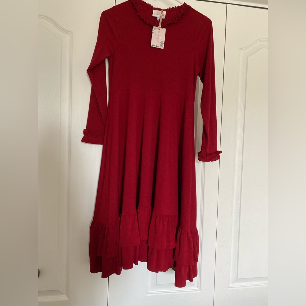 NWT Dainty Jewells | Stroke of Midnight Dress for Girls in Red